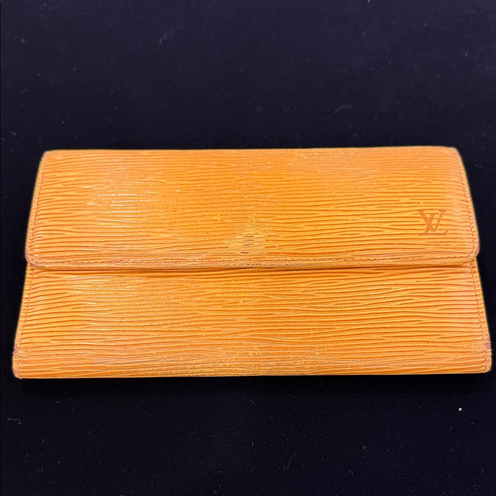 Louis Vuitton yellow Epi wallet